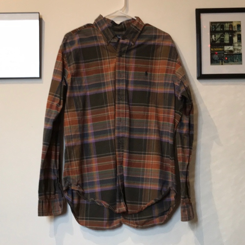 Mens classic fit (L) Polo flannel